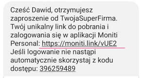 Moniti Personal zaproszenie sms