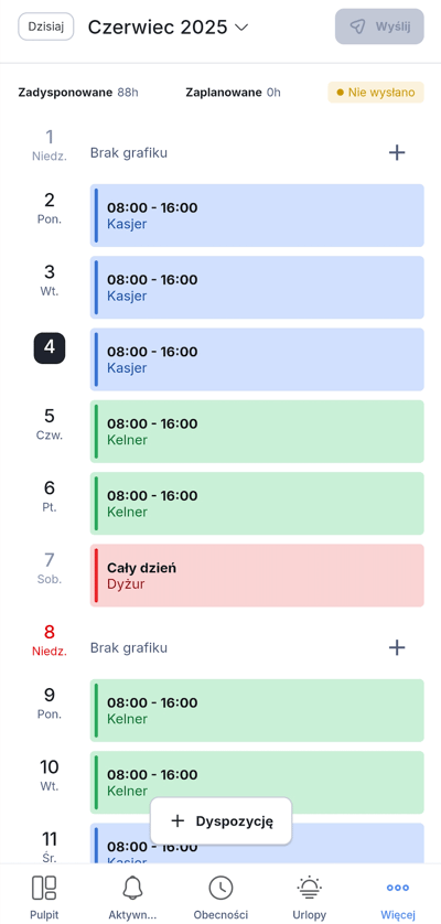 grafik pracownika