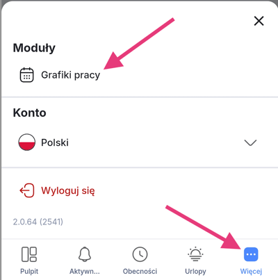 grafik pracy przez więcej 